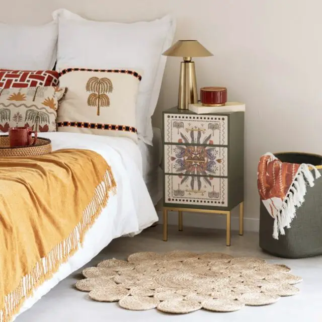 Tapis rond en jute tressé D90 Tapis rond en jute tressé D90