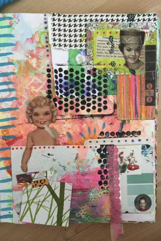 junk journal exemple définition loisir créatif mix média collage peinture créativité 