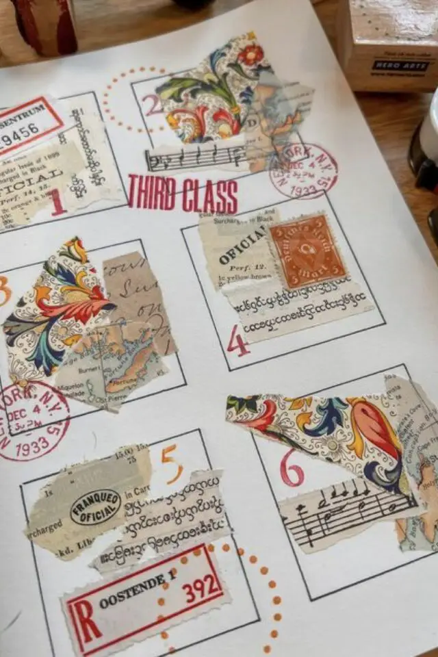 junk journal exemple définition loisir créatif idée originale bout de papier tampon 