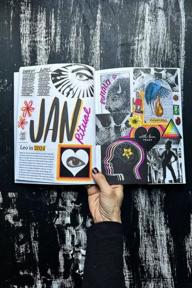 junk journal exemple définition loisir créatif collage typo découpage magazine 