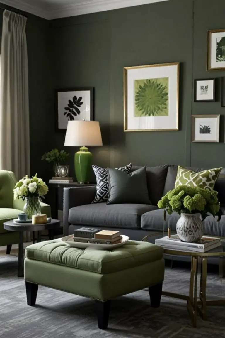 Decoration Vert Et Gris
