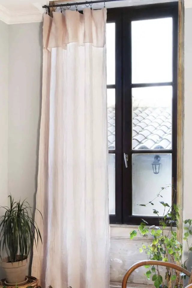 Rideau gaze de coton ajustable