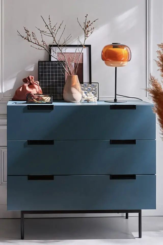 Lampe à poser en verre coloré