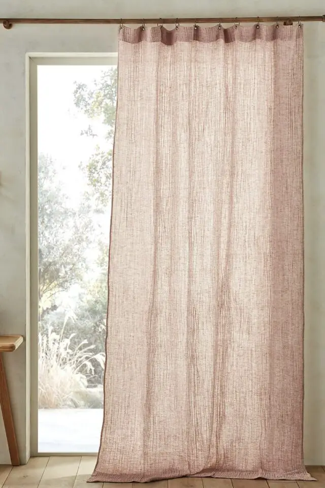 Voilage gaze de coton/lin