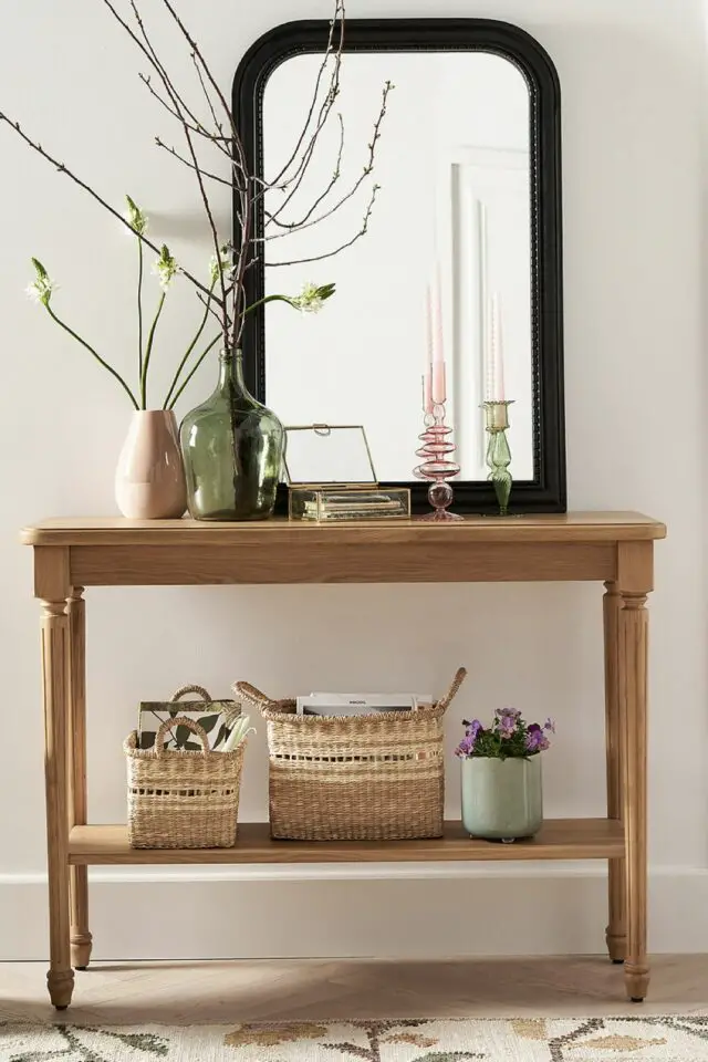 Bougeoir en verre H27,3 cm