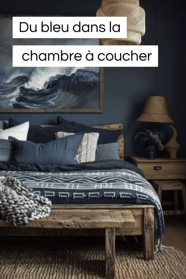 décorer son intérieur avec du bleu exemple chambre à coucher parentale 