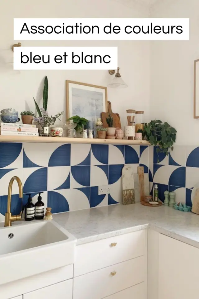 décorer son intérieur avec du bleu et blanc exemple moderne 