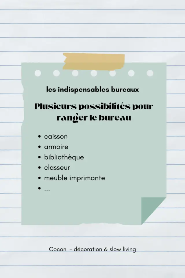 indispensables bureau meuble de rangement différents types selon les besoins memo 