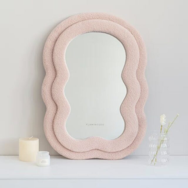 Miroir Mural Asymétrique 70x50x4cm Rose