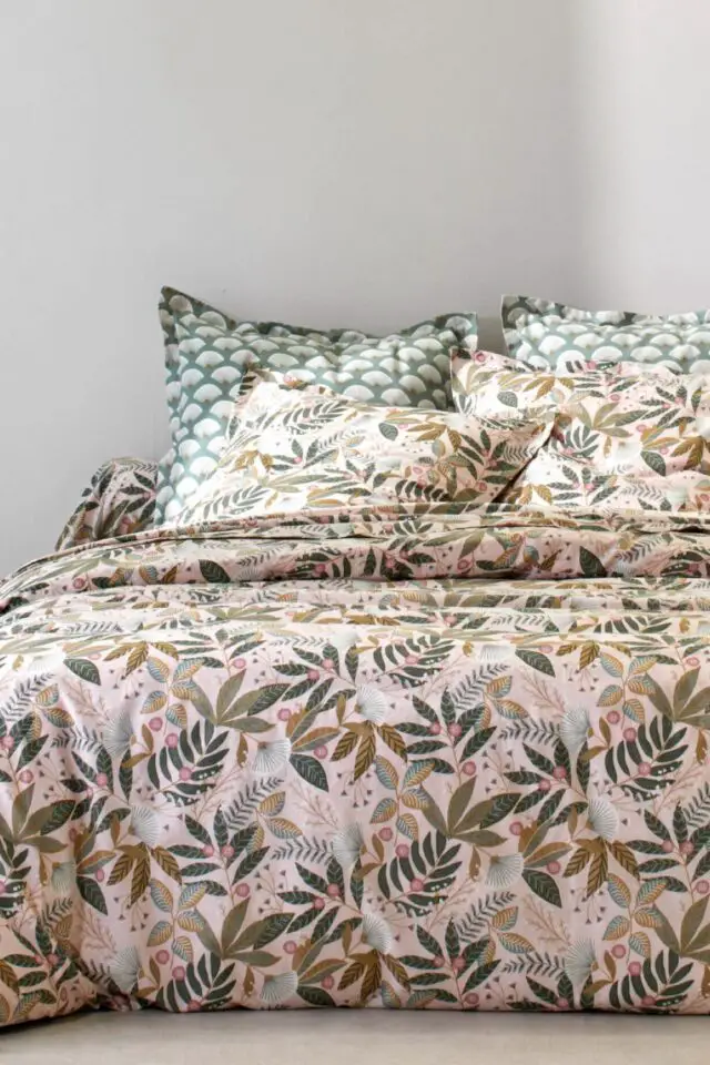 Linge de lit imprimé Hélène coton