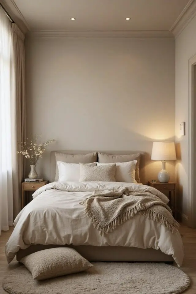 couleur tendance 2026 neutre chaleureux beige chambre adulte 