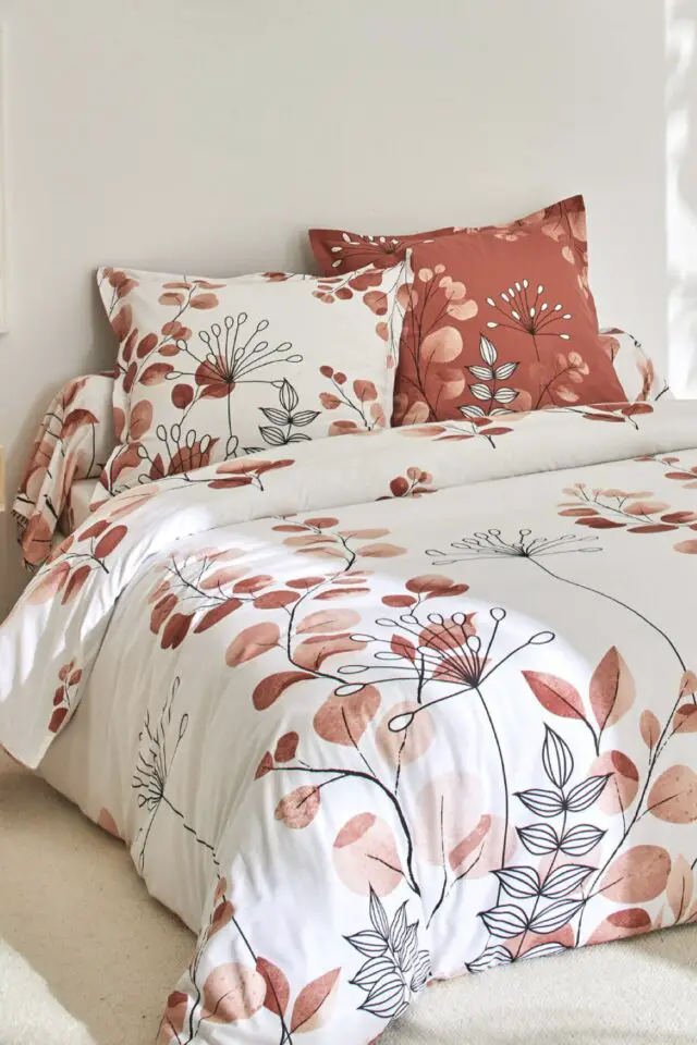 Linge de lit Danae en coton imprimé