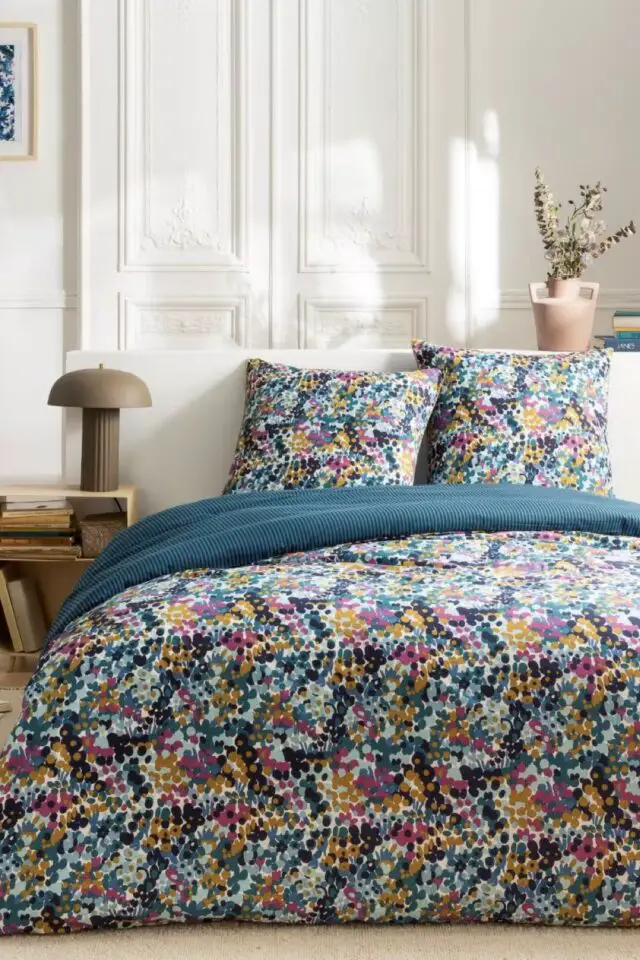 Peony - Parure de lit 2 personnes coton imprimé multicolore