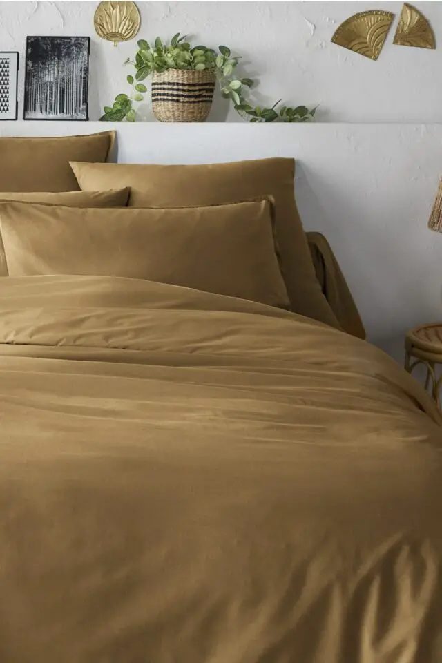Housse de couette unie percale coton bio
