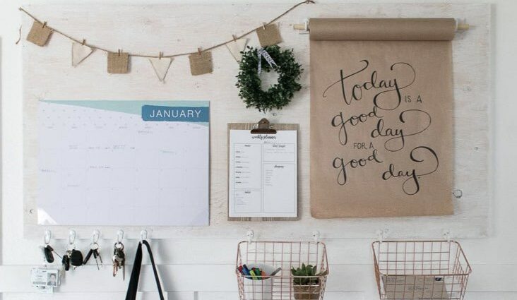 organisation vie famille calendrier déco centre de commande pratique à faire soi-même