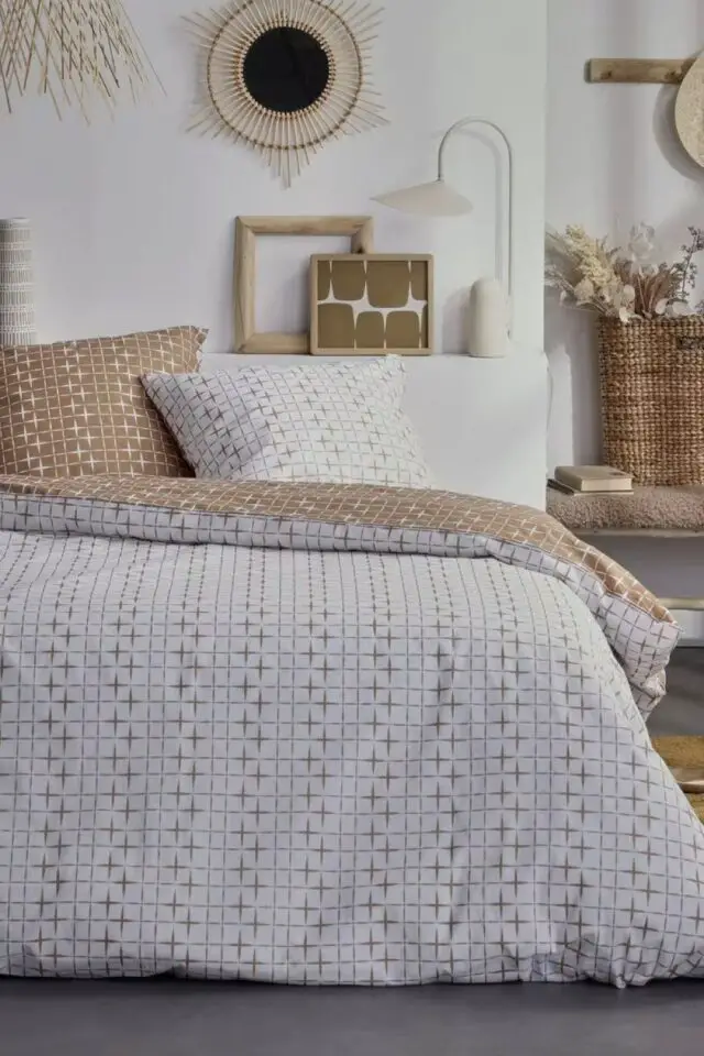 Crazy norma - Parure de lit imprimé Carreaux 220x240 cm