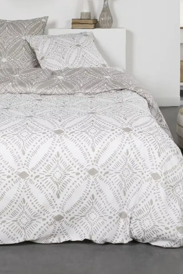 LEADVILLE - Housse de couette 260x240 flanelle + 2 taies