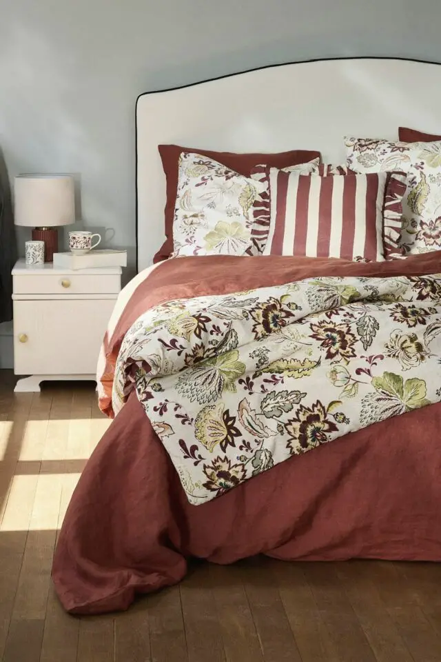 Marsa - Parure de lit en coton biologique imprimé floral multicolore 260x240