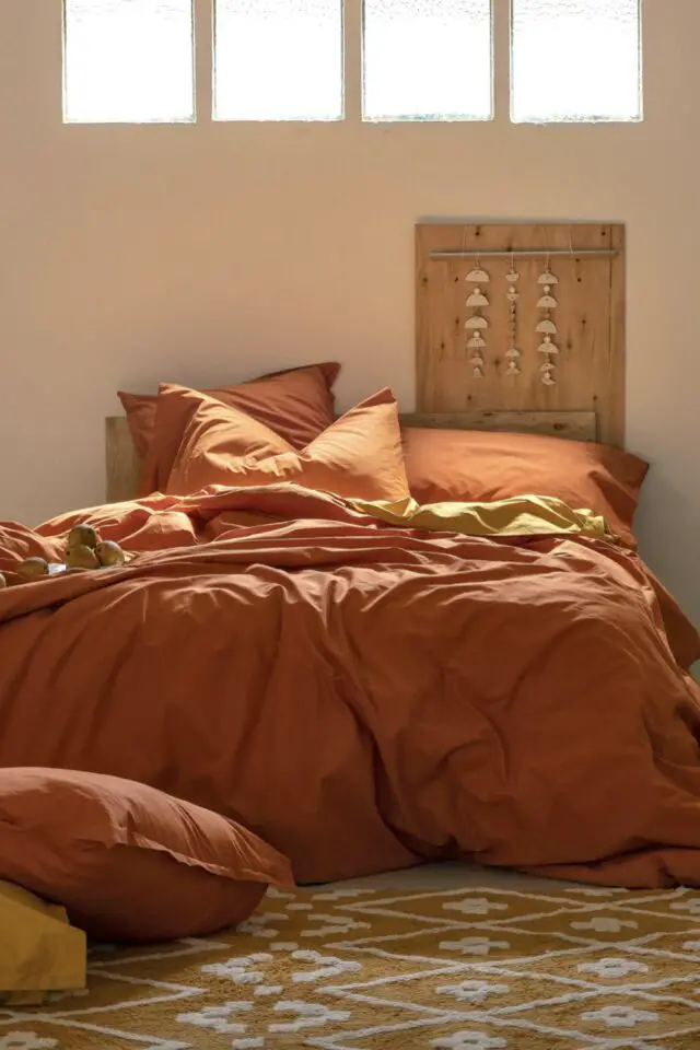 Housse de couette 100% Coton Terre cuite