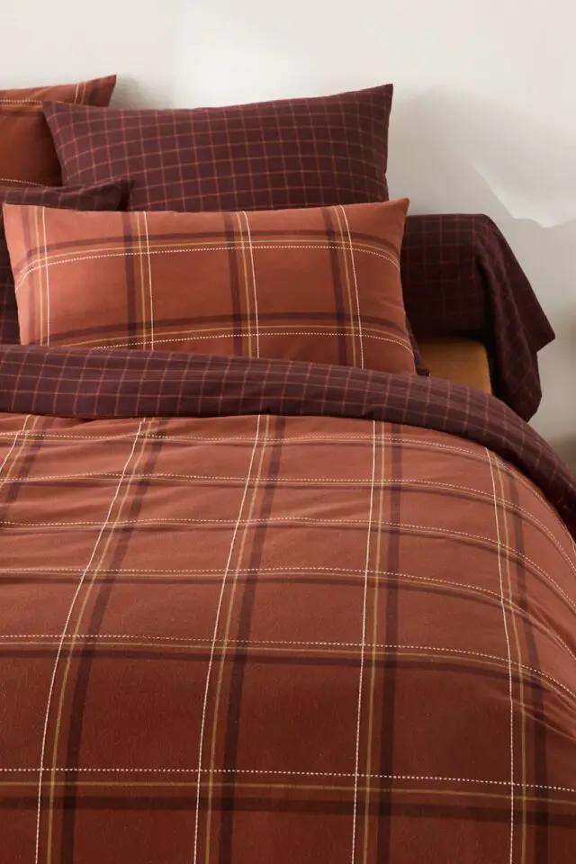 Housse de couette en flanelle de coton