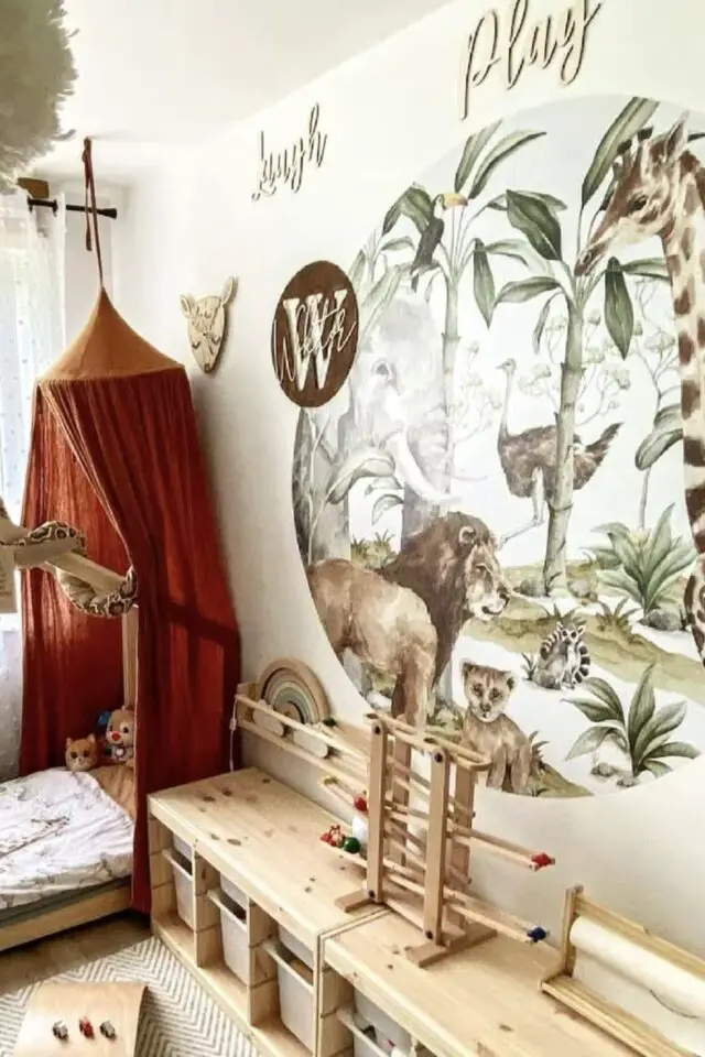 Grand sticker rond - Animaux de la Savane