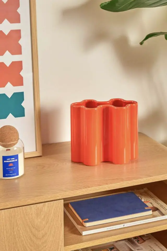 Vase FLOW orange moderne