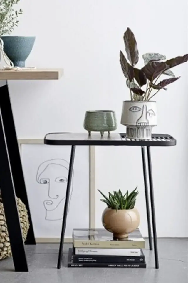 Cache-pot céramique visage design Bloomingville 