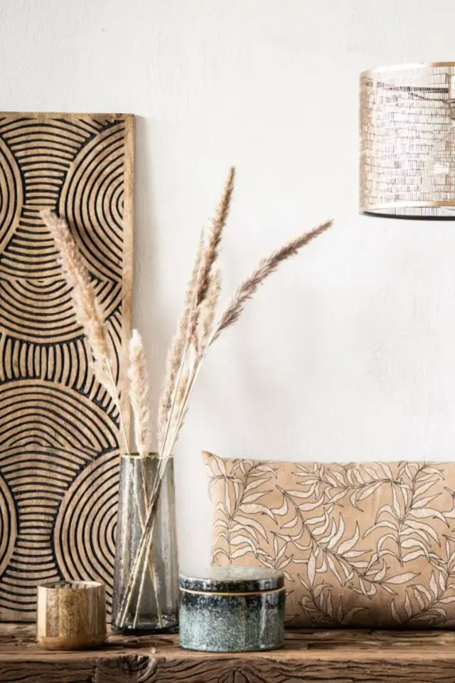 Vase en verre recyclé transparent et gris H25