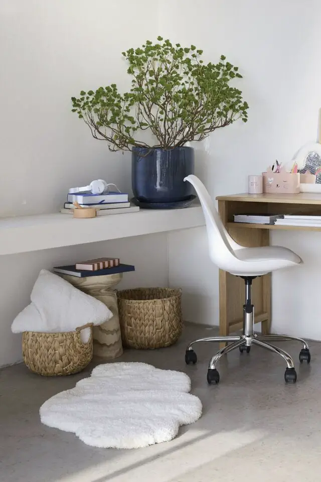 Panier de rangement en jacinthe d'eau L35