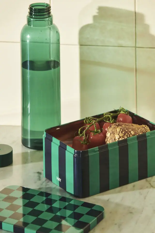 Boîte hermétique Tin Small métal vert 