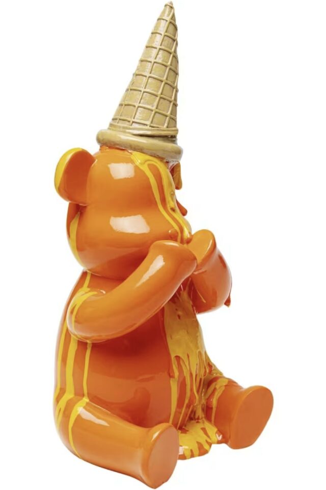 Déco ours assis glace orange Kare Design Déco ours assis glace orange Kare Design