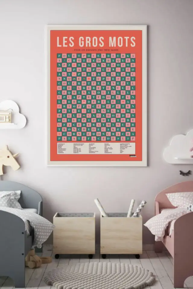 Affiche d'art les gros mots 50 X 70 cm Affiche d'art les gros mots 50 X 70 cm