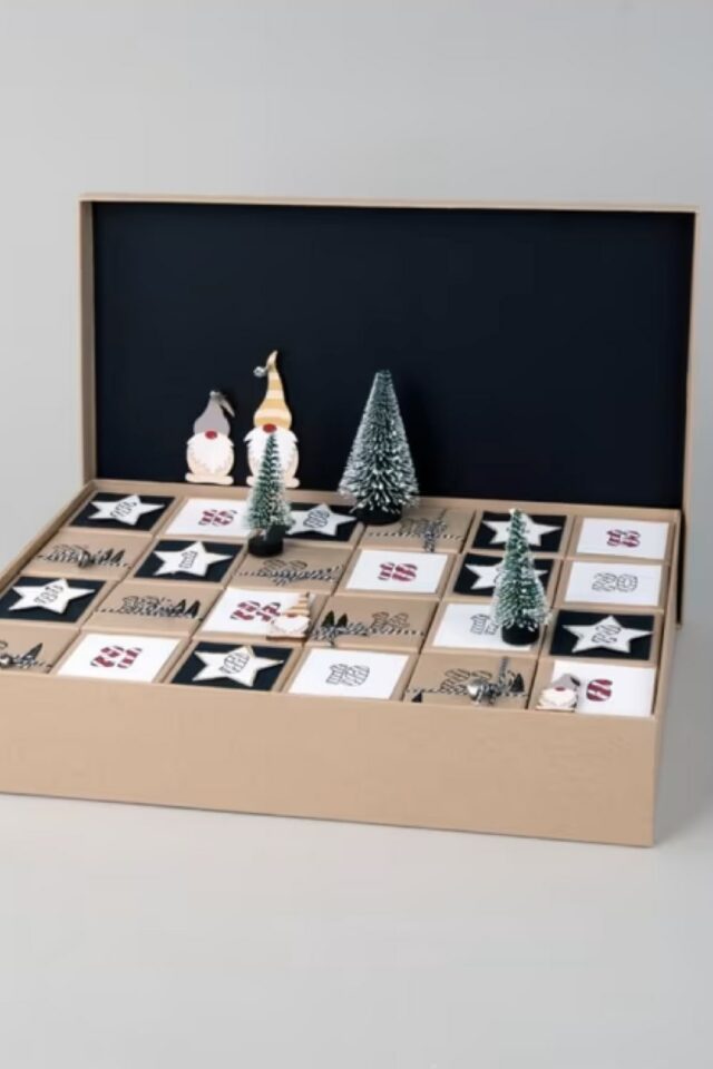 calendrier de l'avent à remplir Maisons du monde boites en papier mâché à customiser 