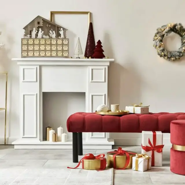 Calendrier de l’Avent forme de maison marron 24 tiroirs et lumières Calendrier de l’Avent forme de maison marron 24 tiroirs et lumières