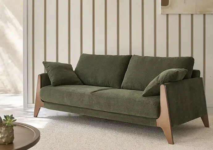 canapé Berah Getah design élégant et chic vert kaki moderne et tendance nouvelle collection