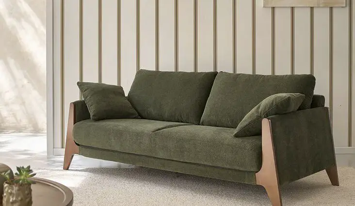 canapé Berah Getah design élégant et chic vert kaki moderne et tendance nouvelle collection