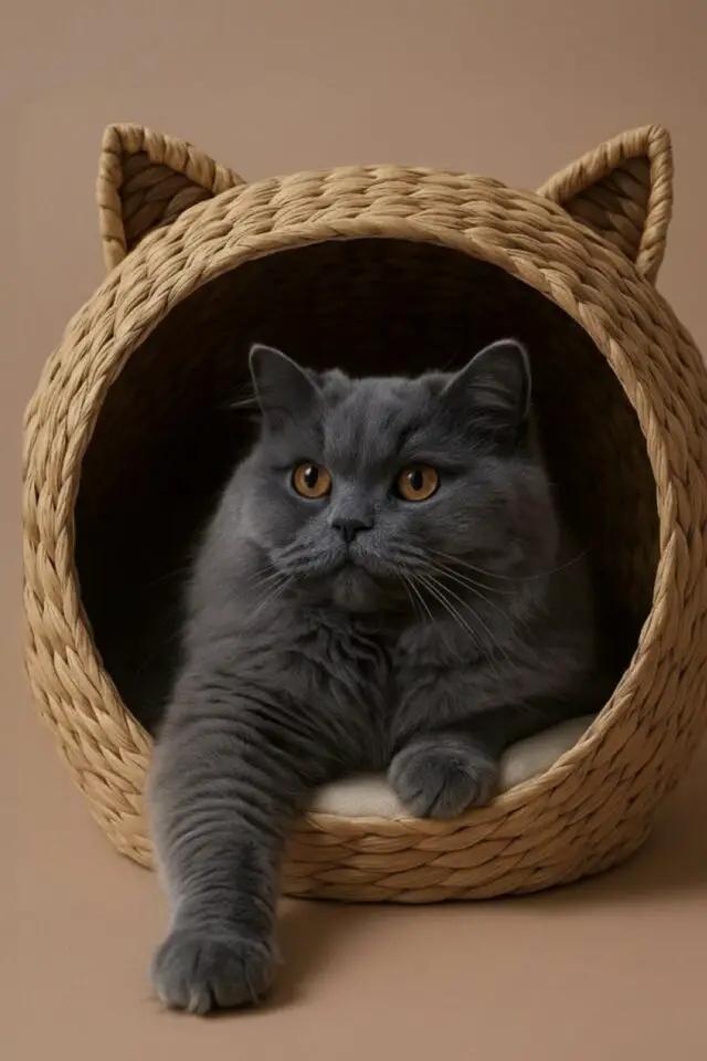 Panier pour chat en jacinthe d'eau Panier pour chat en jacinthe d'eau