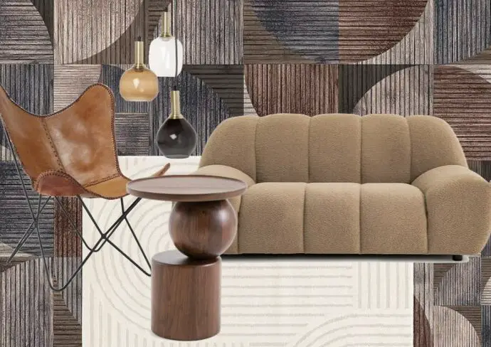 déco marron salon automne chic inspiration shopping