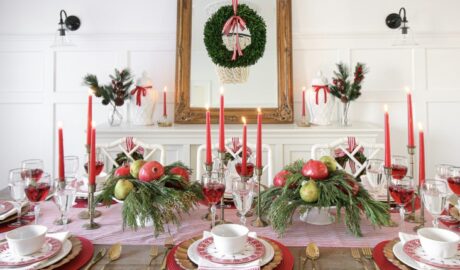 décor de Noël traditionnel en rouge et blanc moddboard inspirations