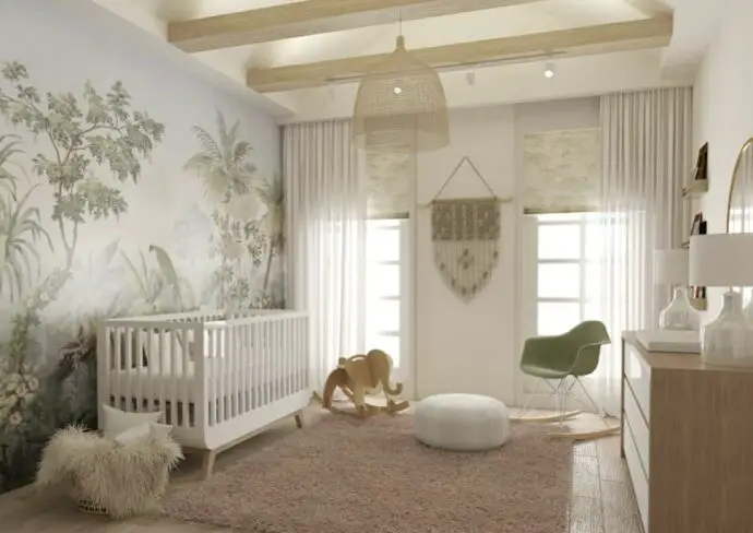 décoration murale chambre de bébé idée déco moderne