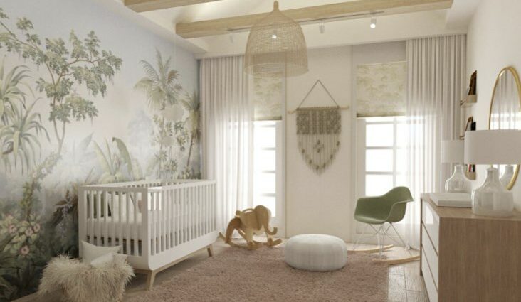 décoration murale chambre de bébé idée déco moderne