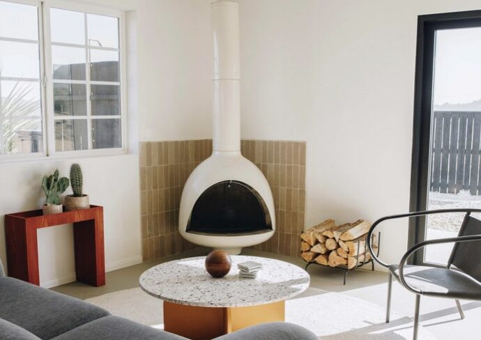 décoration murale derrière poêle à bois protection mur solutions déco