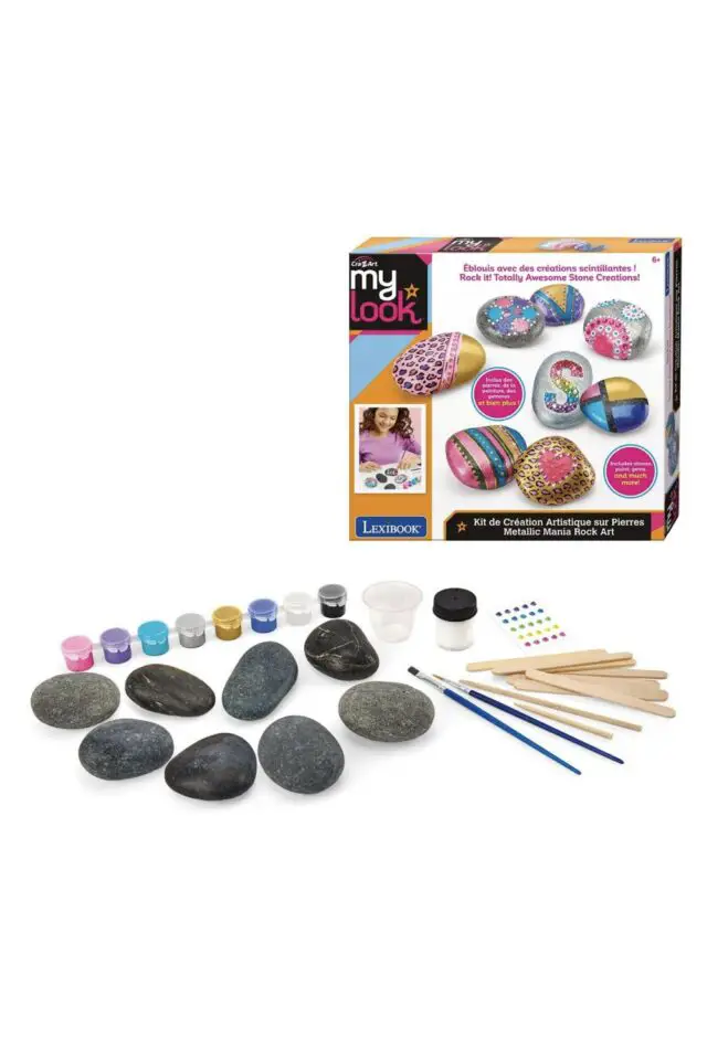 Kit de Création Artistique sur Pierres avec Effet Métallique