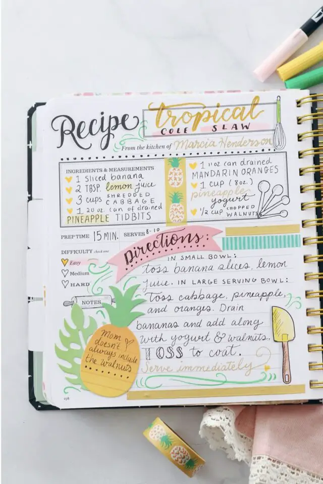 carnet de recettes illustré idée à copier joli typo feutre coloré encart pour les ingrédients découpage papier coloré alternative au dessin carnet de recettes illustré idée à copier joli typo feutre coloré encart pour les ingrédients découpage papier coloré alternative au dessin