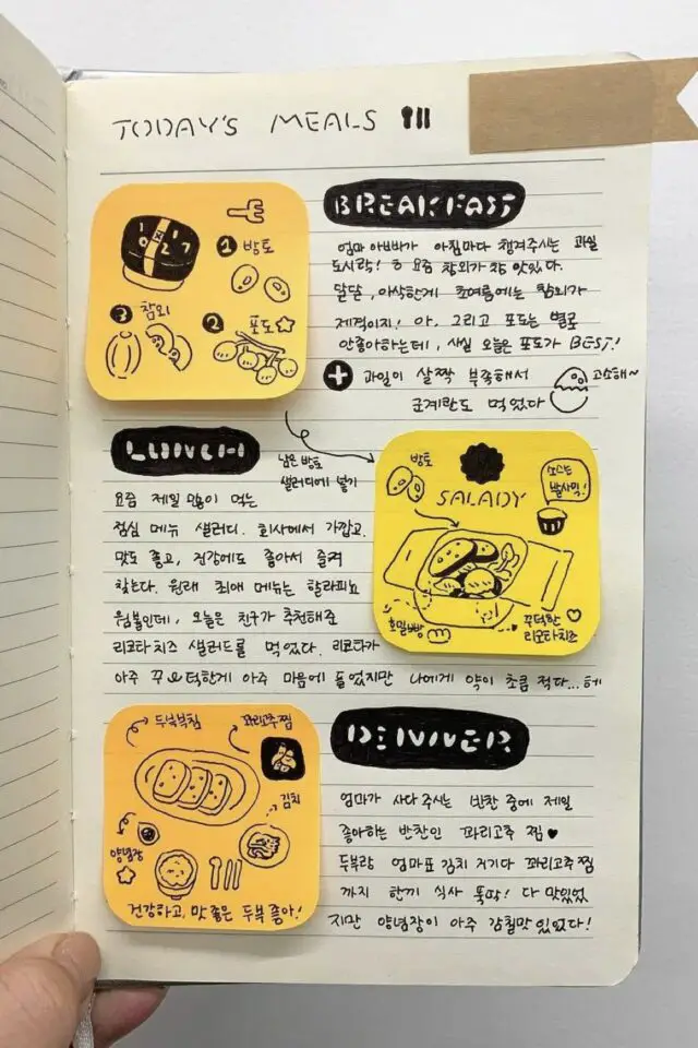 carnet de recettes illustré idée à copier facile doodle post-it esprit minimaliste carnet de recettes illustré idée à copier facile doodle post-it esprit minimaliste