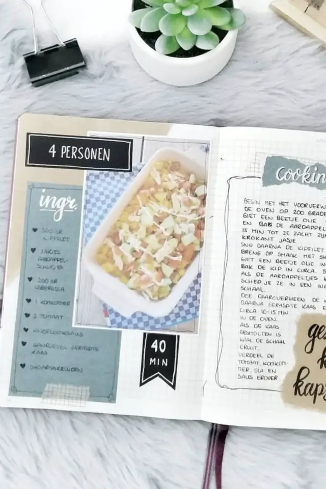 carnet de recettes illustré idée à copier scrapbooking photo du plat jeu de papier coloré mettre en valeur ingrédients double page carnet de recettes illustré idée à copier scrapbooking photo du plat jeu de papier coloré mettre en valeur ingrédients double page