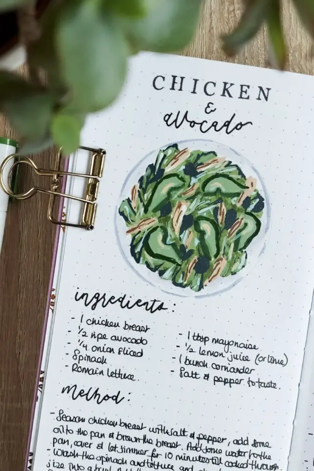 carnet de recettes illustré idée à copier dessin peinture gouache jolie typo liste ingrédients journal format vertical carnet de recettes illustré idée à copier dessin peinture gouache jolie typo liste ingrédients journal format vertical