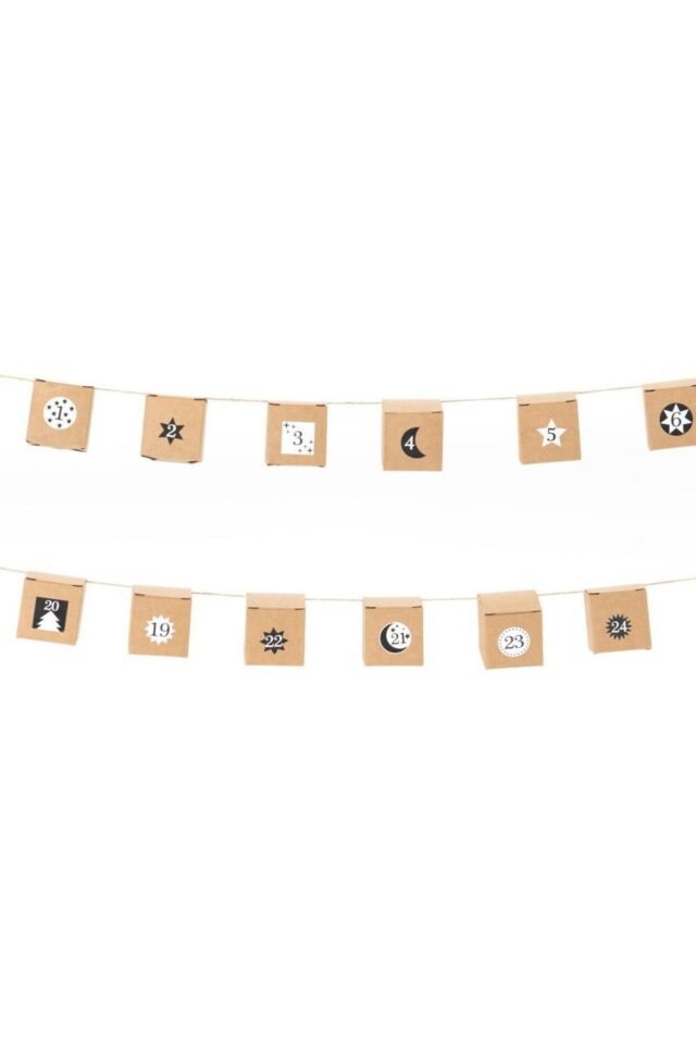 calendrier de l'avent La Redoute à remplir petite pochette craft pas cher à suspendre 