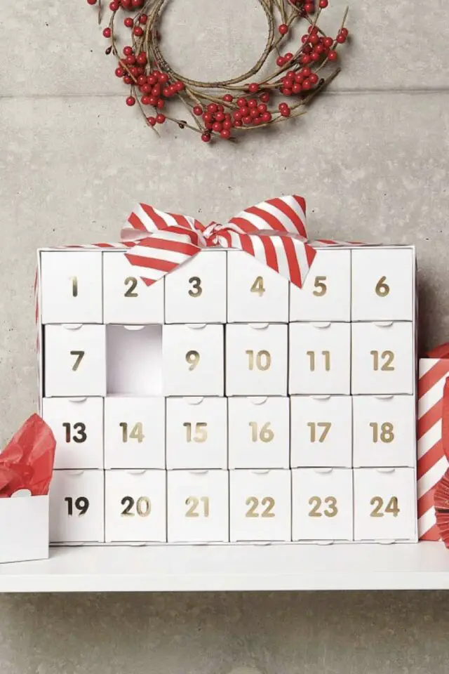 calendrier de l'avent La Redoute à remplir boite blanche à customiser 