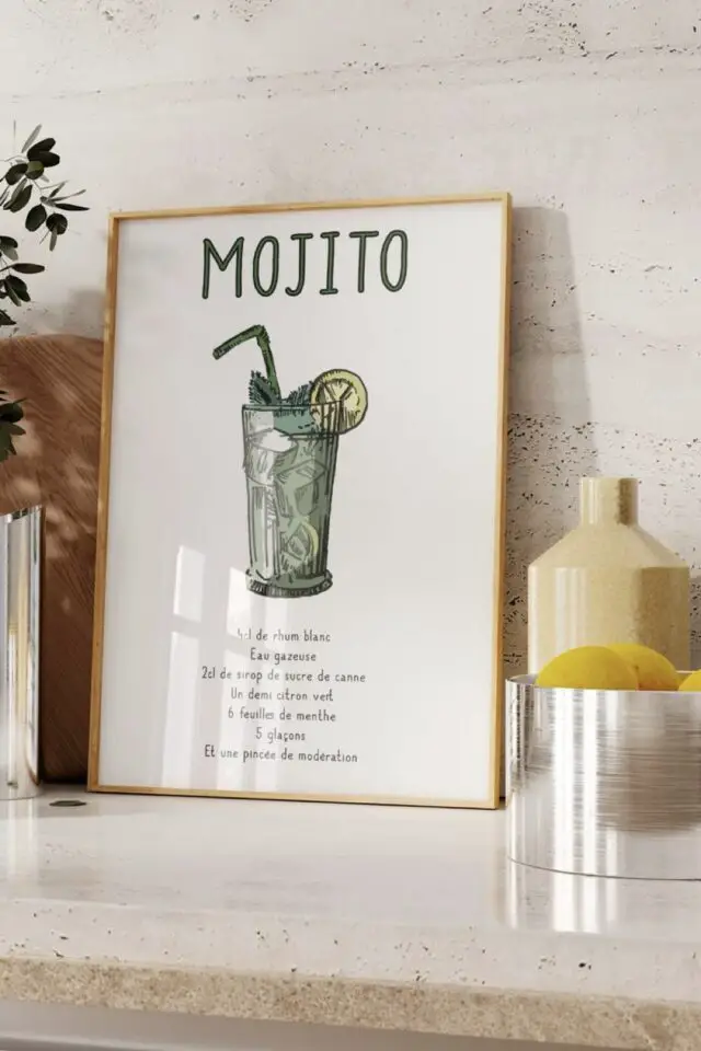 Affiche Cocktail Mojito